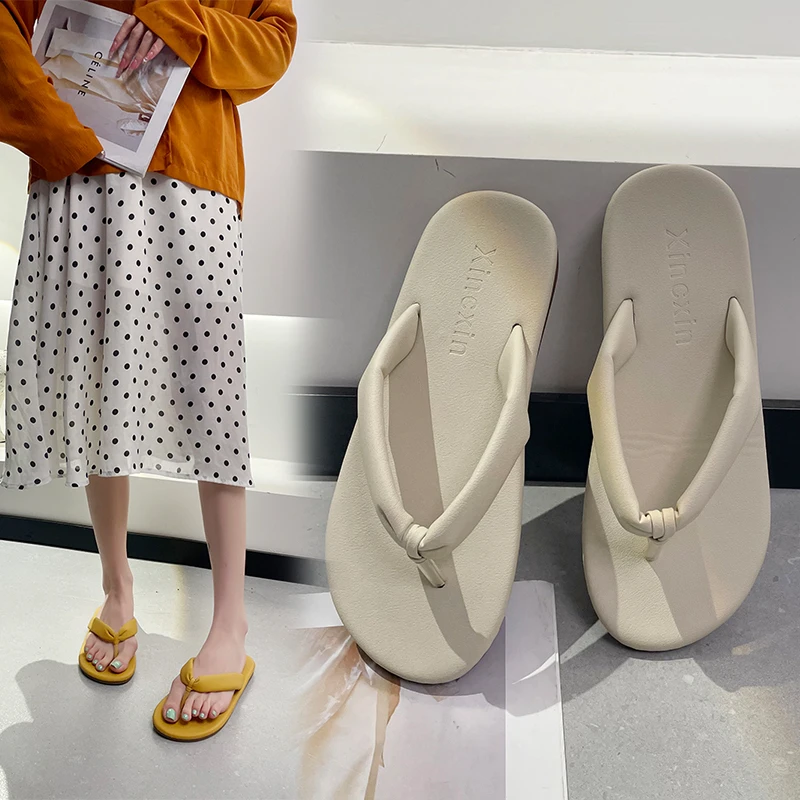 

Han edition flip-flops ns tide female outside in the summer of 2023 new seaside beach sandals thick bottom flip-flops fashion