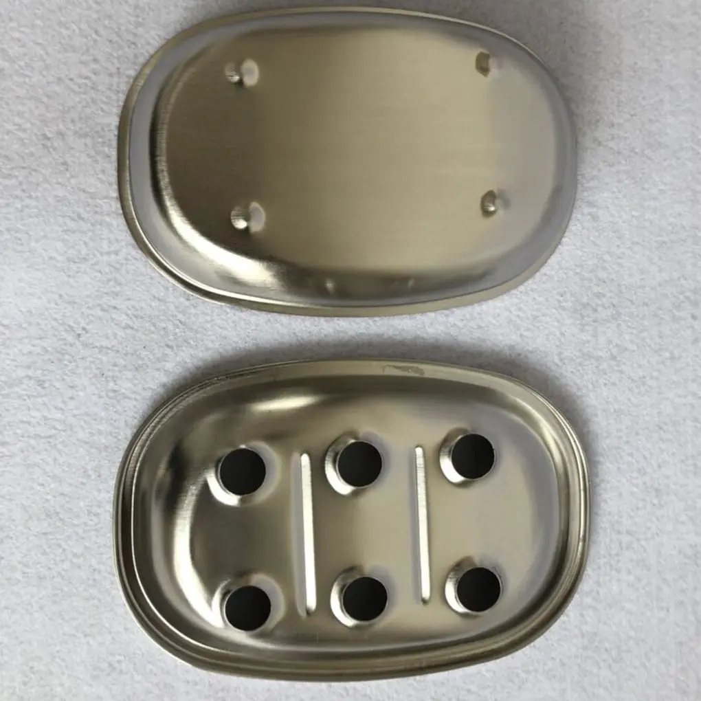 

Stainless Steel Bar Soap Dish Holder Bathroom Countertop Shower Soap Storage Draining Tray