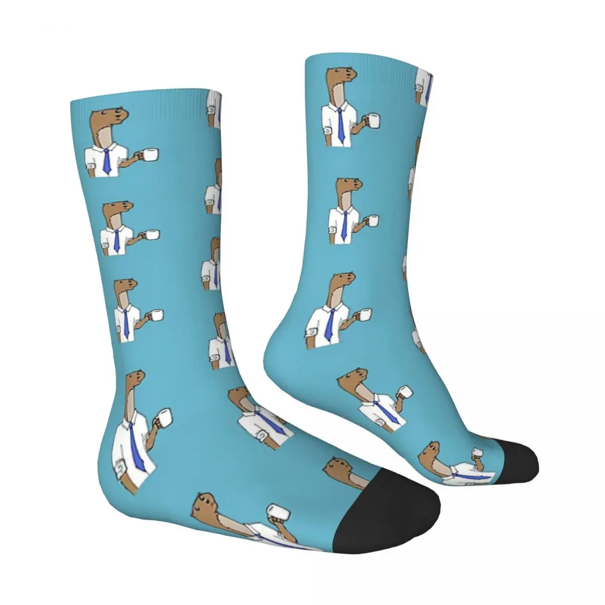 Hot Sale Office Weasel Fashion Funny Printed Polyester Long Socks Harajuku Comfortable Breathable Happy Gift sockings For Unisex