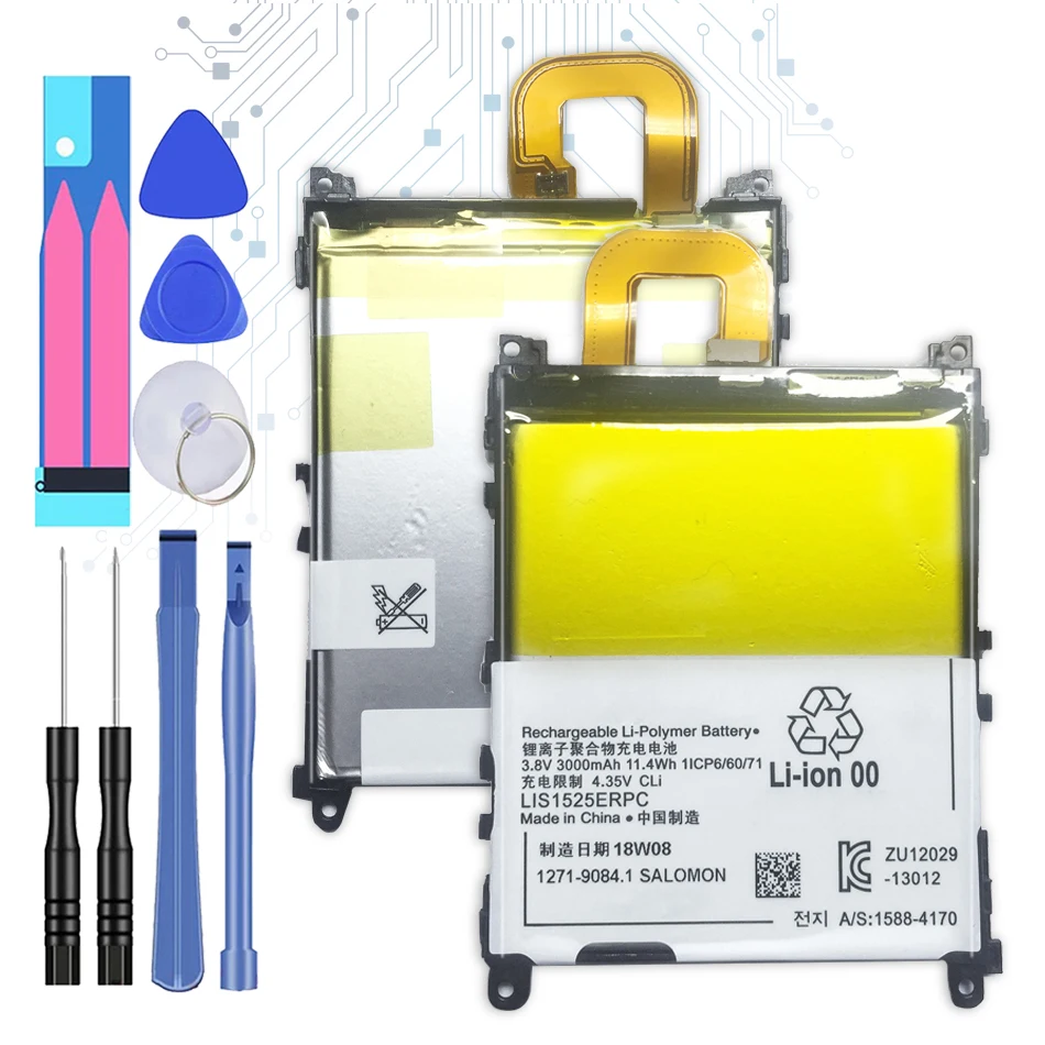 

New 3000mAh LIS1525ERPC Replacement Battery For SONY Xperia Z1 L39H C6903 L39T L39U C6902 Batteries + Free Tools