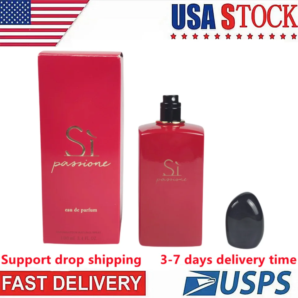 

3-6 Days Delivery Time in USA Women Perfume Si Passione Red Parfum Bottle Fruity Floral Body Spray Nice Smell Perfume Women