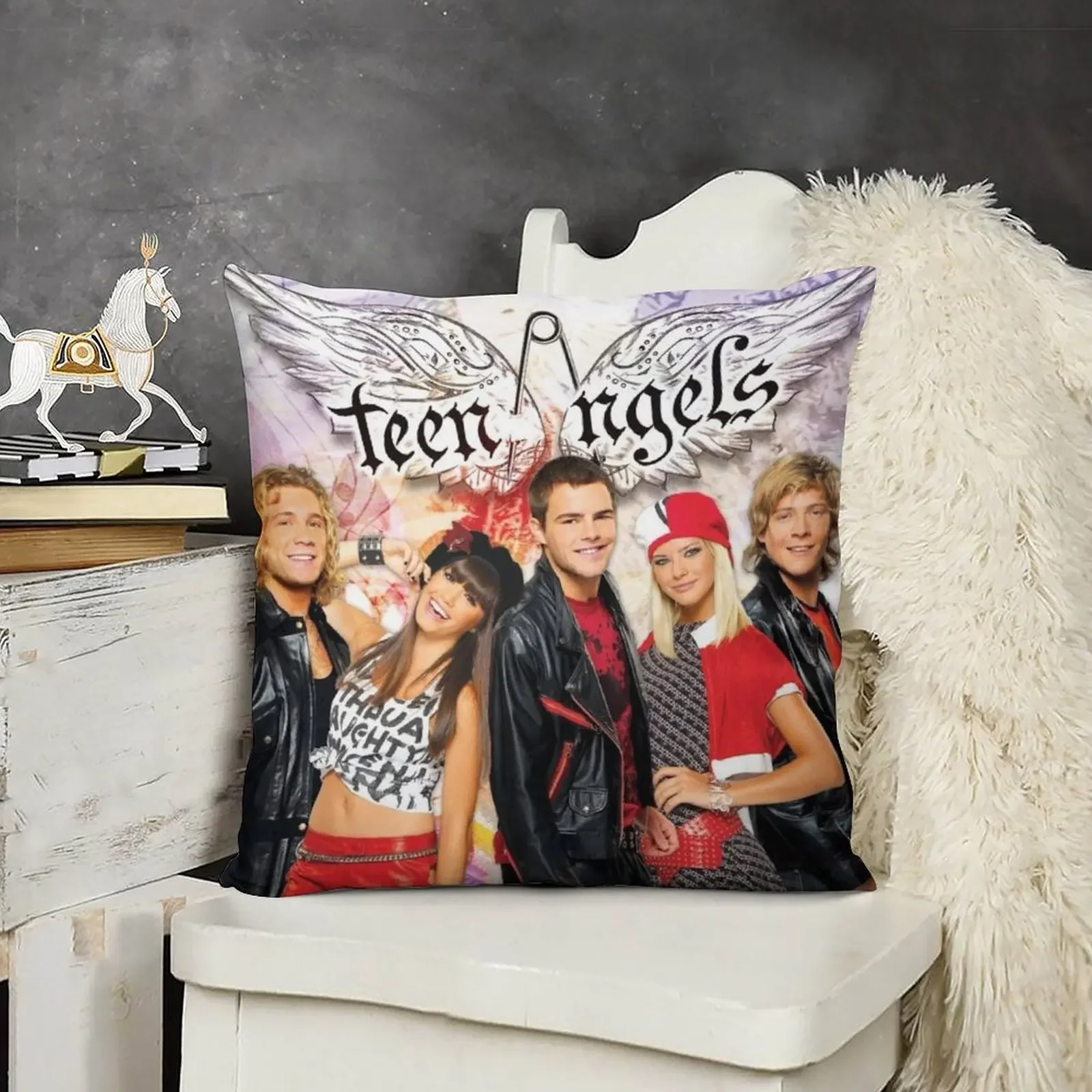 Casi Angeles Throw Pillow роскошные наволочки Рождественская наволочка подушка