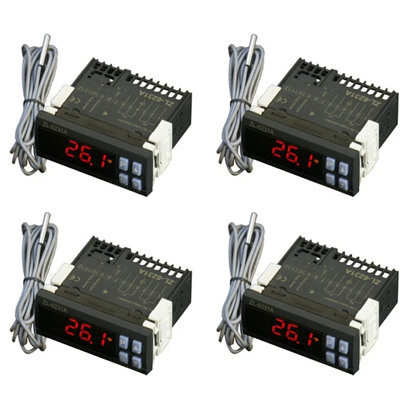 

4X LILYTECH ZL-6231A, Incubator Controller, Thermostat With Multifunctional Timer, Equal To STC-1000, Or W1209 + TM618N