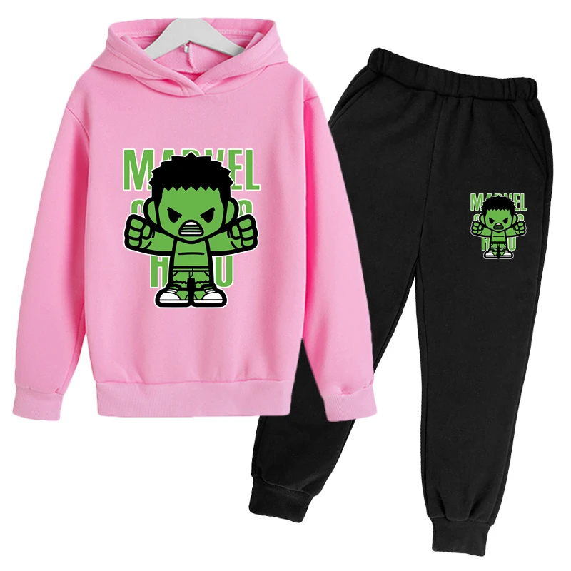 

2023 Avengers Hulk Kids Hoodies Sets Marvel- Cartoon Boys Girls Autumn Winter Hooded Toddler Long Sleeve Clothes Sweaters