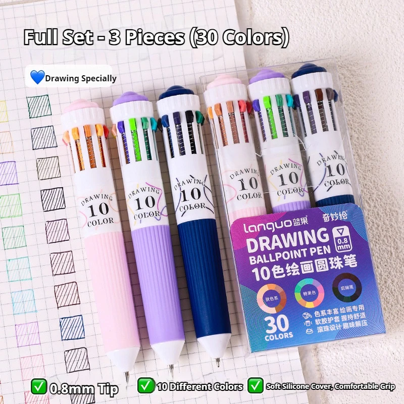 

Borrence шариковые ручки 10 шт., 28/30 цветов