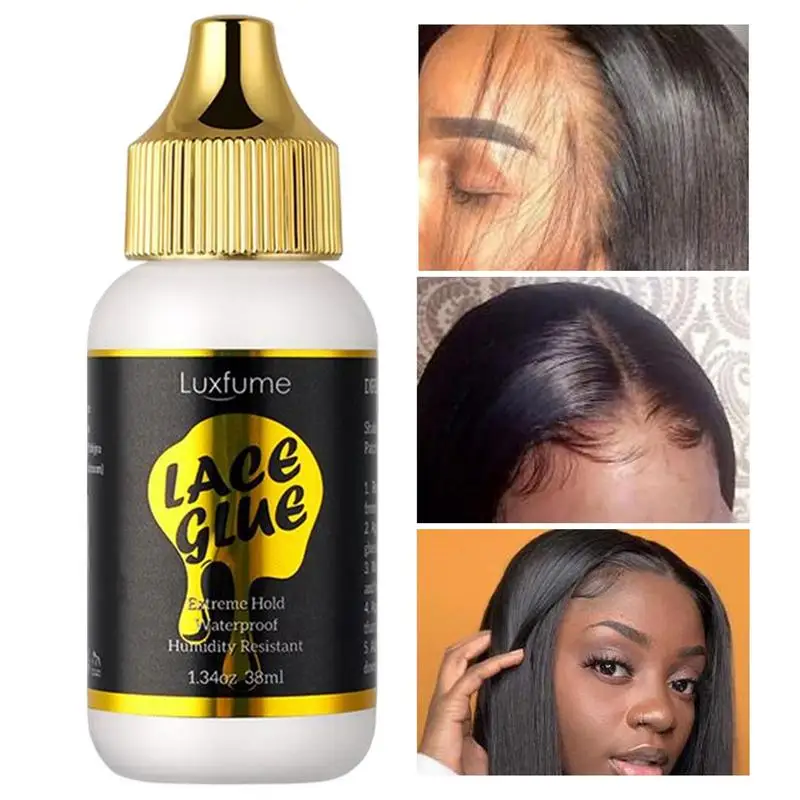 1.34oz Lace Wig Adhesive Hair Replacement Adhesive Extreme Hold Waterproof Wig Glue For Lace Front Wigs Tape And Hair Extensions
