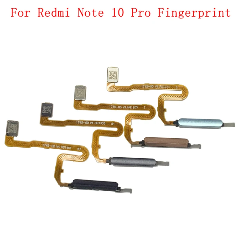 

Оригинальный датчик отпечатков пальцев кнопка домой гибкий кабель для Xiaomi Redmi Note 10 Pro сенсорный датчик сканер запасные части