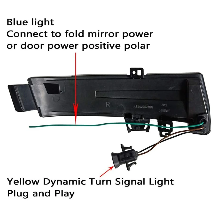 Синий указатель поворота Динамический для Mercedes-Benz C117 2014-2019 CLA250 CLA45 W221 W212 W204 W176 W246