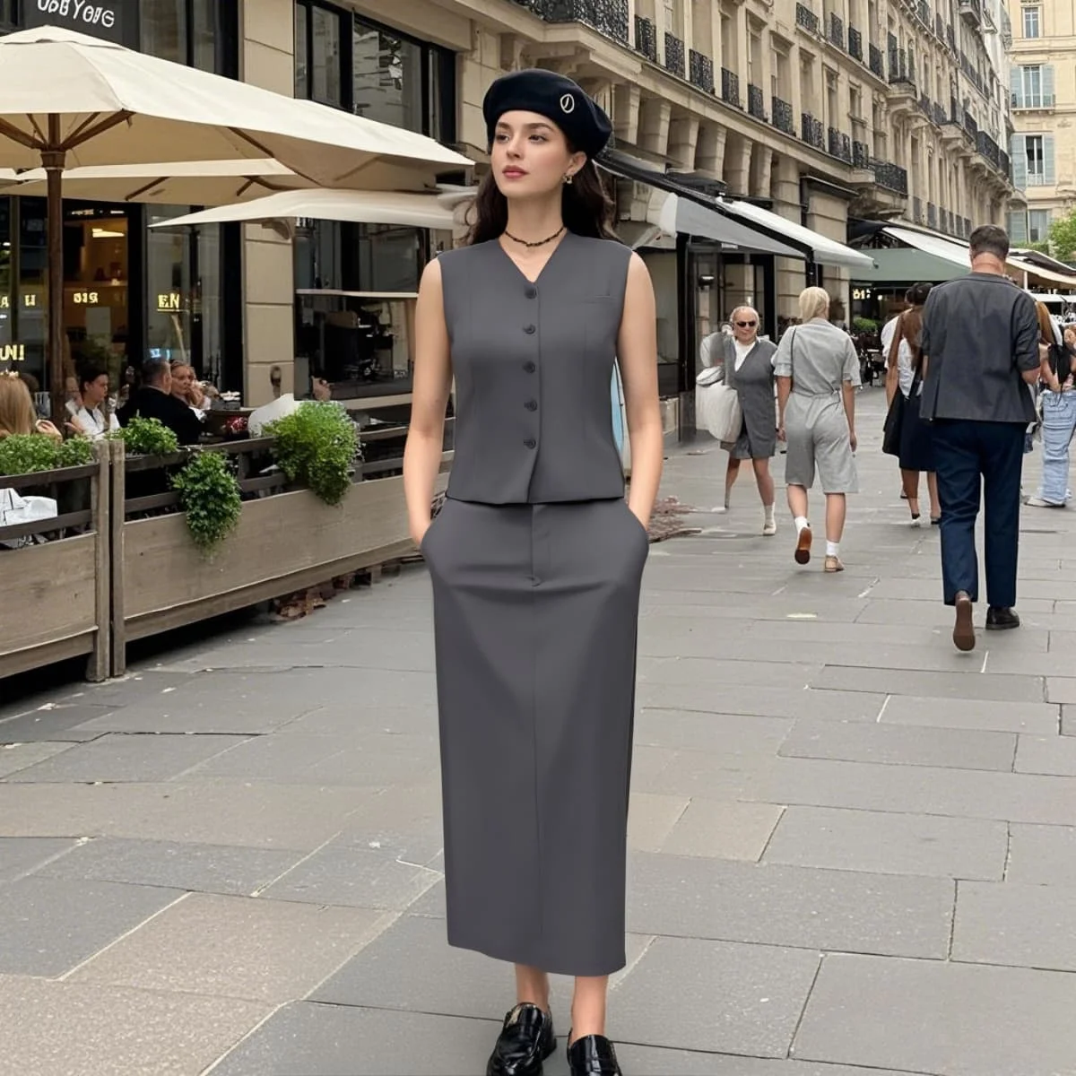 Myst&ampZa2025 серый офисный комплект весна 2025