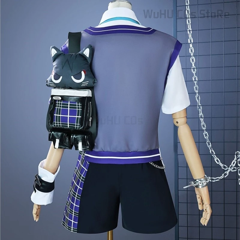 Женский и мужской костюм для косплея Wanderer сумка парика Genshin Impact × MEGA MGC кофейная