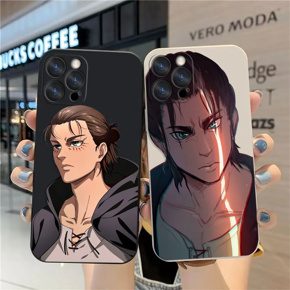 Case For Apple iPhone 14 13 12 11 Pro XS Max Mini X XR SE 7 8 6S Plus Case Funda Cqoue Shell Anime A-Attack O-On T-Titan E-Eren