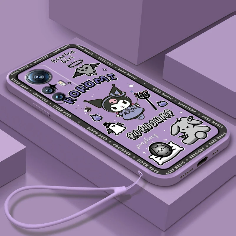 

Phone Case For Xiaomi Mi 13 12S 12 12X 12T 11i 11T 11 10 10S 10T Pro Lite Ultra 5G Dark Kulomi Sanrio Anime Liquid Rope