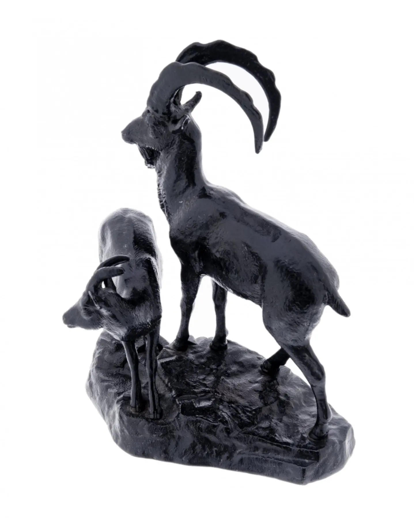 Скульптура &quotГорные козлы&quot чугун Каслинский чугунолитейный завод|Статуэтки и