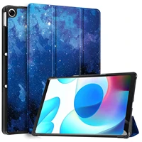 for realme pad case smart tri folding stand magnetic protective cover for funda realme pad 10 4 inch 2021 tablet case