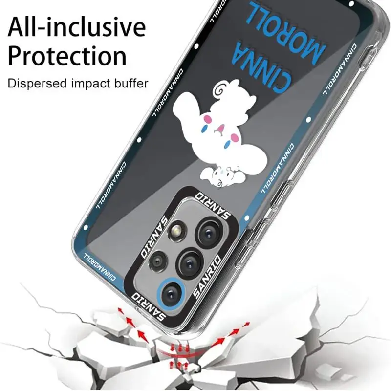 Японский мультяшный чехол для телефона Kuromi Pochaco Samsung A55 5G A25 A22 A15 A34 A14 A71 A52 A50 A12 A13 A32