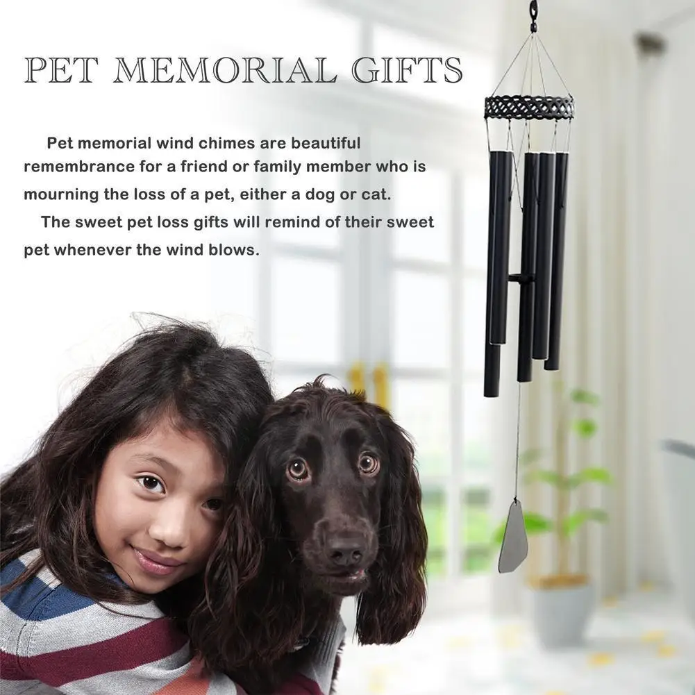 

Outdoor Wind Chime Pendant 36 Inch Full Black Aluminum Tube For Courtyard Window Wind Chime Memorial Pet Pendant Pendant Gi T8r0