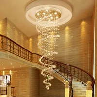 new european style crystal chandelier staircase light living room led chandelier villa lobby hotel luxury atmospheric lighting