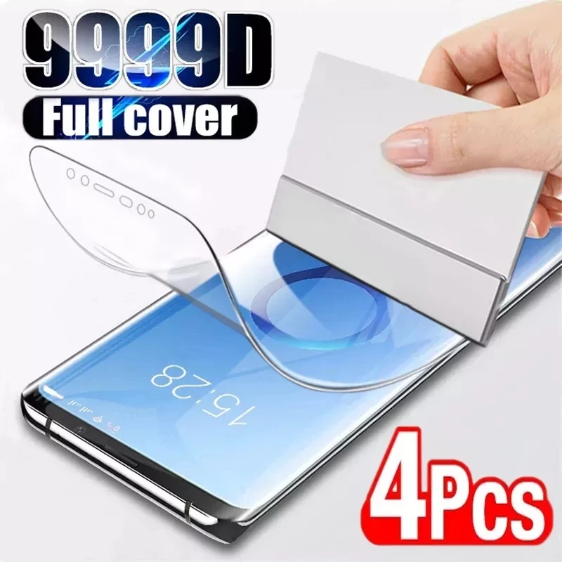 

4Pcs Hydrogel Film on For Samsung Galaxy S10 S20 S9 S8 S21 S22 Plus Ultra Screen Protector For Note 20 8 9 10 Screen Protector