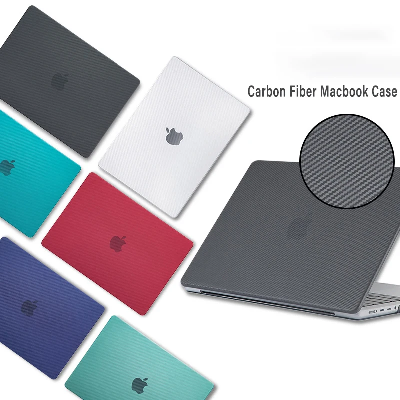 

Carbon Fiber Laptop Case For Macbook New Air13 Pro13 M1 Chip A2337 A2338 For Macbook 2021 New Pro14 Pro16 A2442 A2485 Cover Case