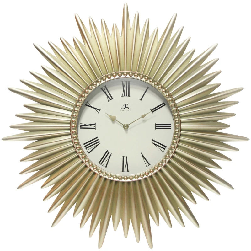 

Sunburst 24-inch Gold Analog Display Modern Wall Clock