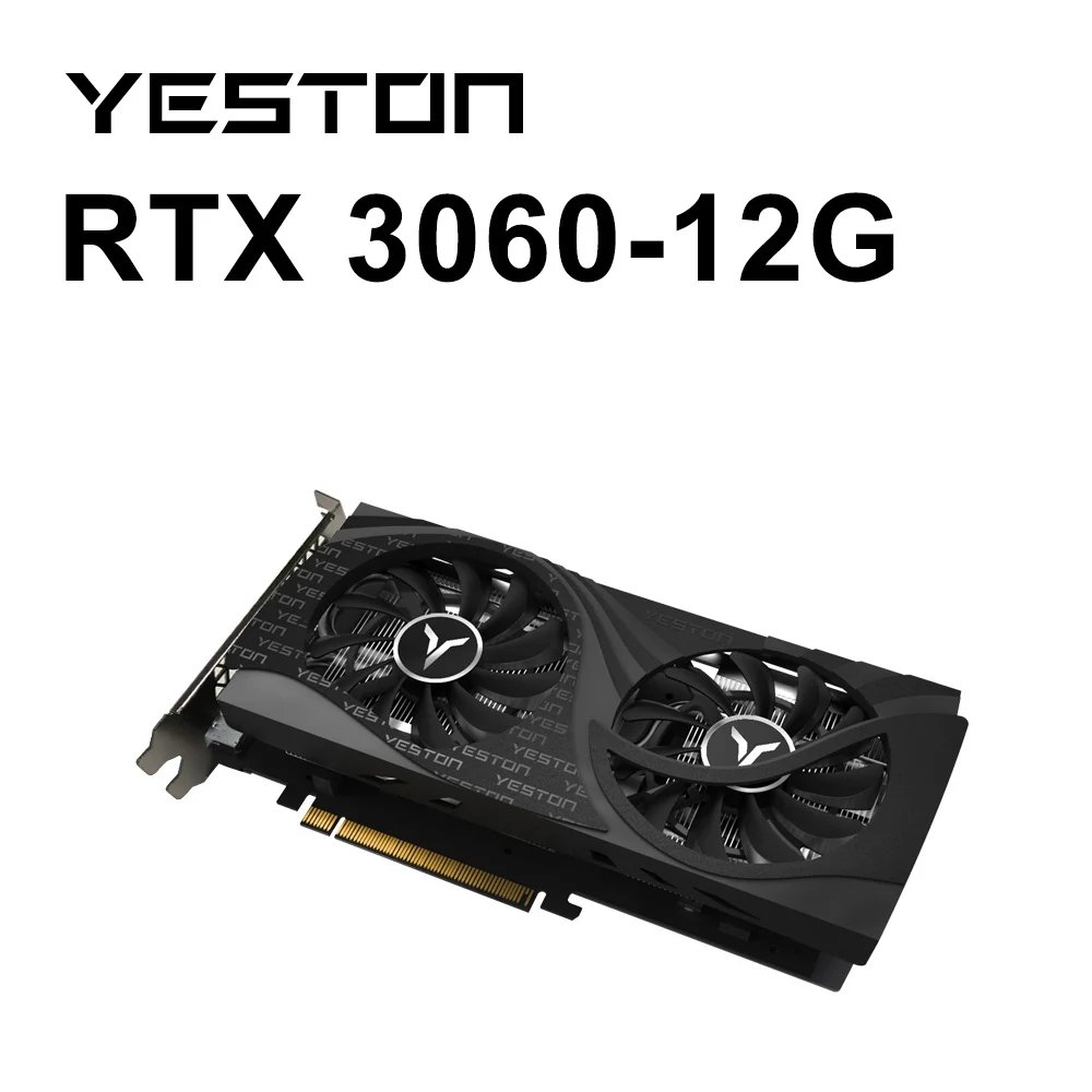  Новая видеокарта YESTON RTX 3060, видеокарта 12G 12GB GDDR6 GeForce, графическая видеокарта GPU NVIDIA 8NM 192bit 8PIN, видеокарта 