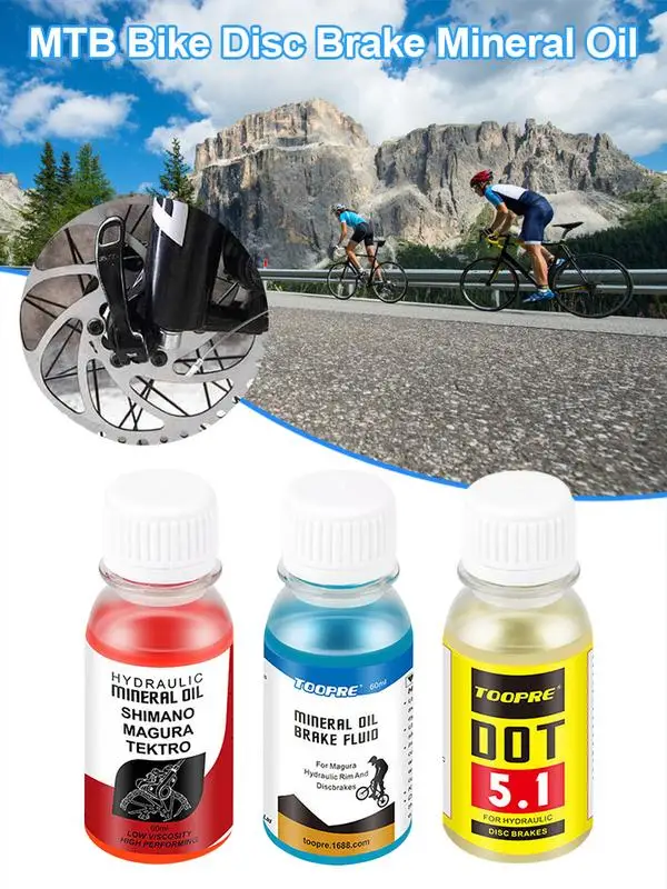 

Велосипедная тормозная система с минеральным маслом, 60 мл, жидкость для горных велосипедов для велосипеда Shi-mano 27RD, гидравлическая Дисковая тормозная жидкость