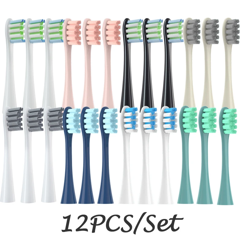 

12PCS Vacuum Sealed Packed Replacement Brush Heads for Oclean X PRO/ Z1/ F1/ One/ Air 2 /SE Soft DuPont Deep Cleaning Nozzles