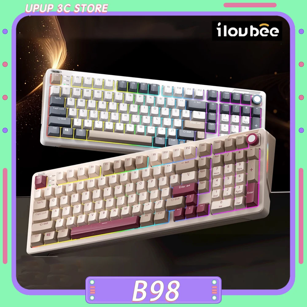 Беспроводная механическая клавиатура iLovbee B98 игровая с поддержкой Bluetooth RGB 3