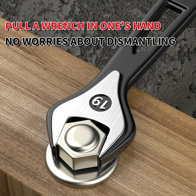 Кованая ручка из хром-ванадиевой стали с полой ручкой черный быстрый ключ