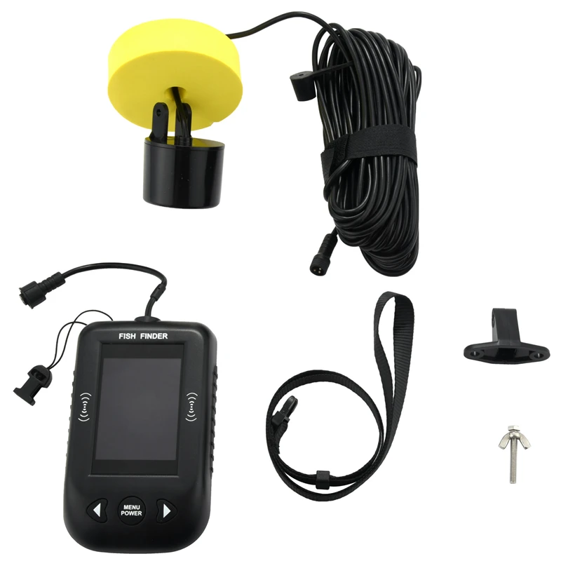 

Upgraded Xf02-C Portable Fish Finder 9M Cable Echo Sounder Alarm 0.6-100M Depth Fishfinder Transducer Sensor Sonar Colorful Scre