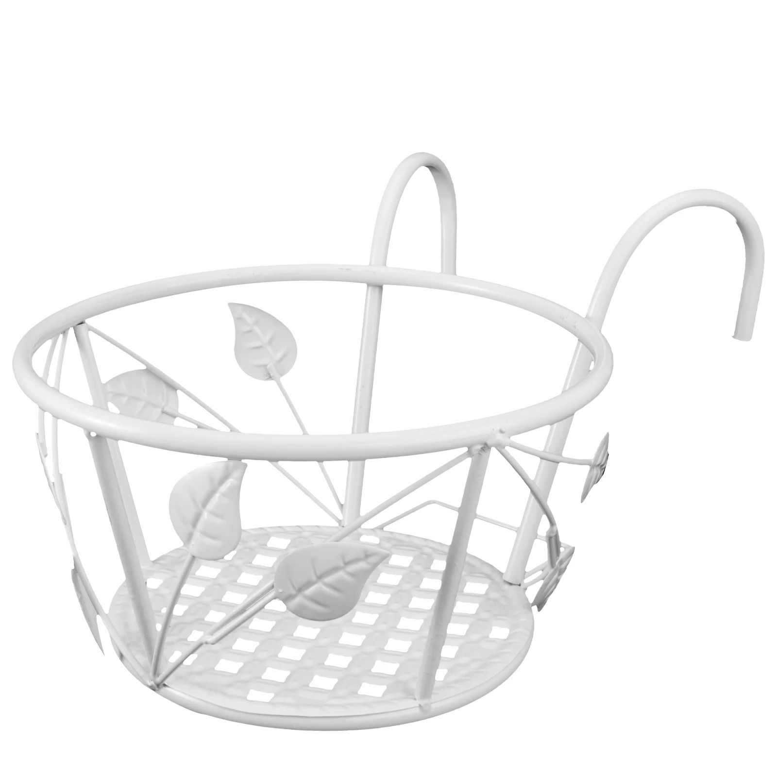 

Flower Hook Hanging Bucket Indoor Pot Basket Flowerpot Stand Iron Shelf Wall Mounted