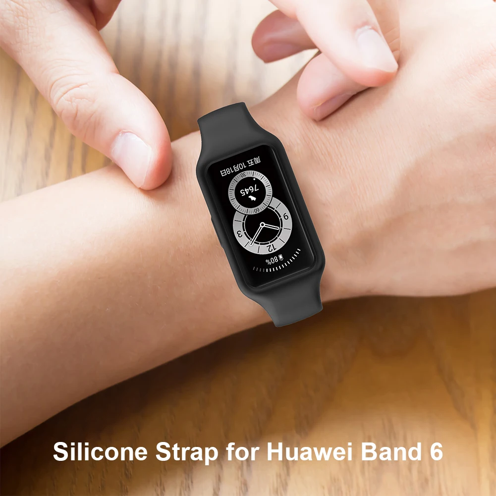 Ремешок силиконовый для Huawei Honor Band 6 Pro сменный Браслет смарт-часов белый