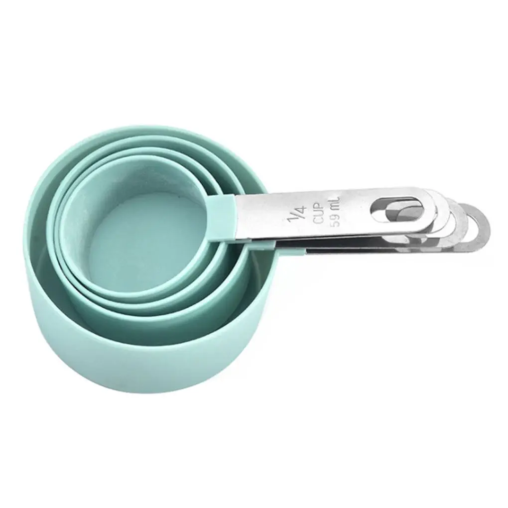 

Hot Sale 4PCS Set Multi Purpose Spoons Cup Measuring Tools PP Baking Accessories Stainless Steel Handle Kitchen Gadgets
