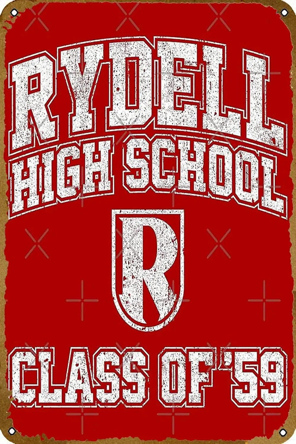Плакат Rydell для старшей школы класса ❙ (смазка) винтажный металлический