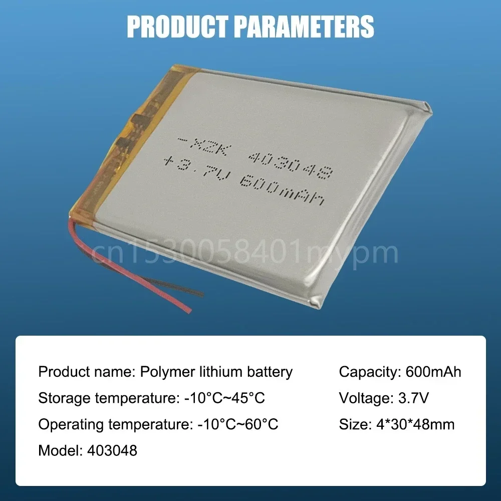 403048 043048 600 мАч 3 7 В Lipo литий-полимерная аккумуляторная батарея для MP3 MP4 GPS DVD
