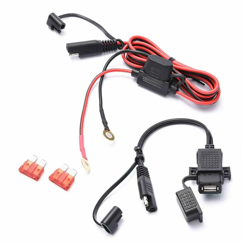 

Кабель адаптера для зарядки мотоцикла SAE-USB, 12-24 В