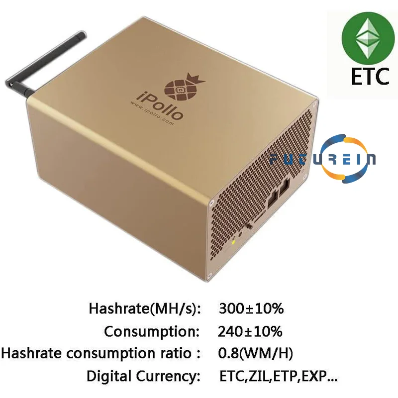 Новый IPollo V1 Mini Miner Ethereum 300M ETC ZIL ETP EXP Wi-Fi Версия для добычи криптовалюты