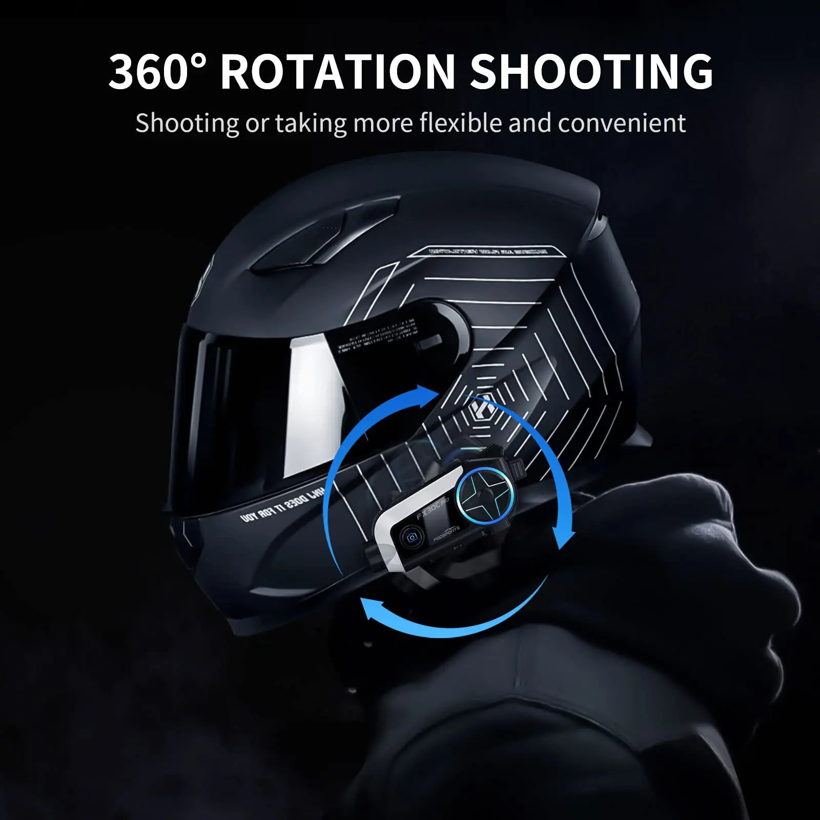 Беспроводная гарнитура для мотоциклетного шлема Fodsport FX30C PRO