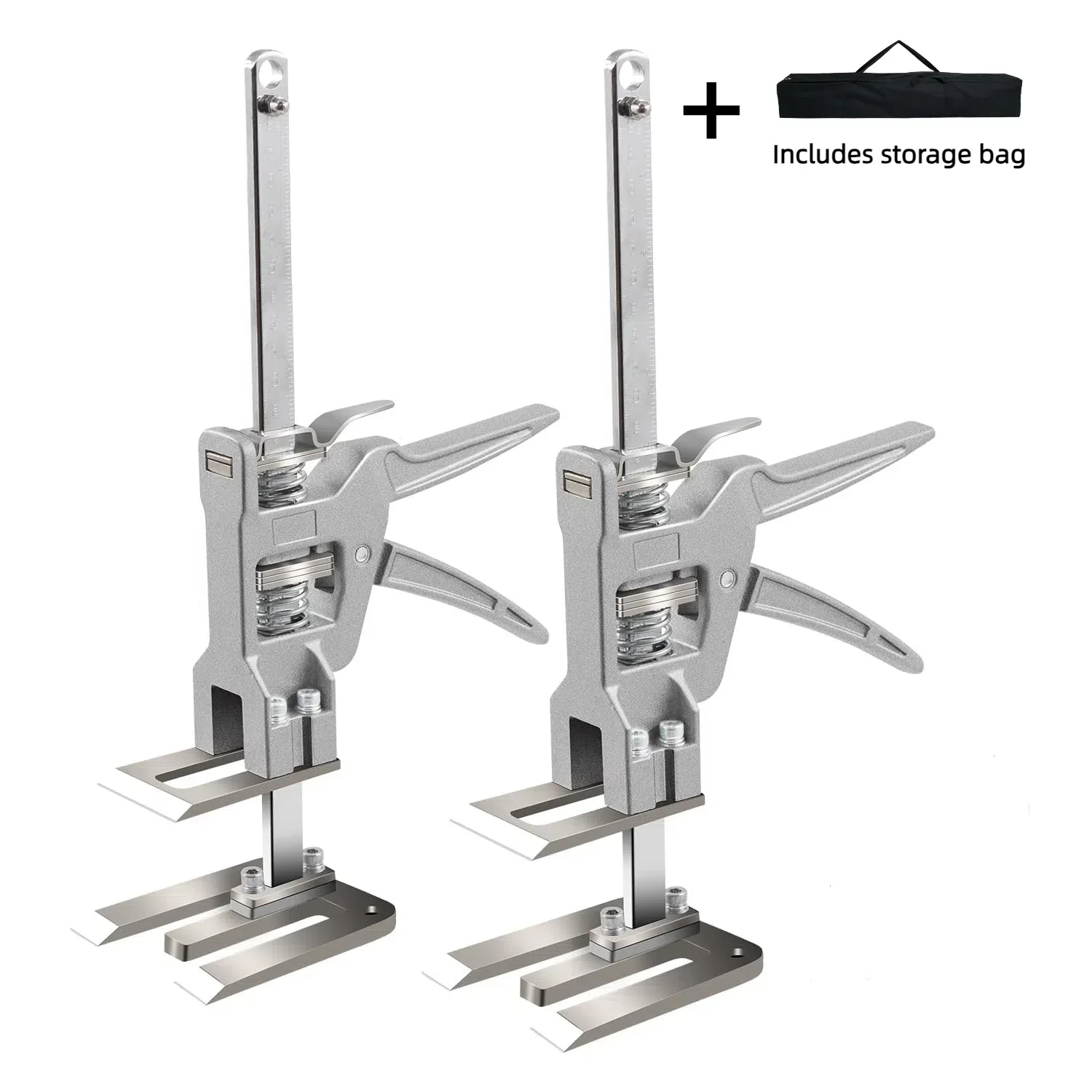 

2 шт. Трудосберегающий рычажный подъемник для панелей с сумкой для хранения 12 дюймов Инструмент для ручного подъема Указатель высоты подъемника мебели