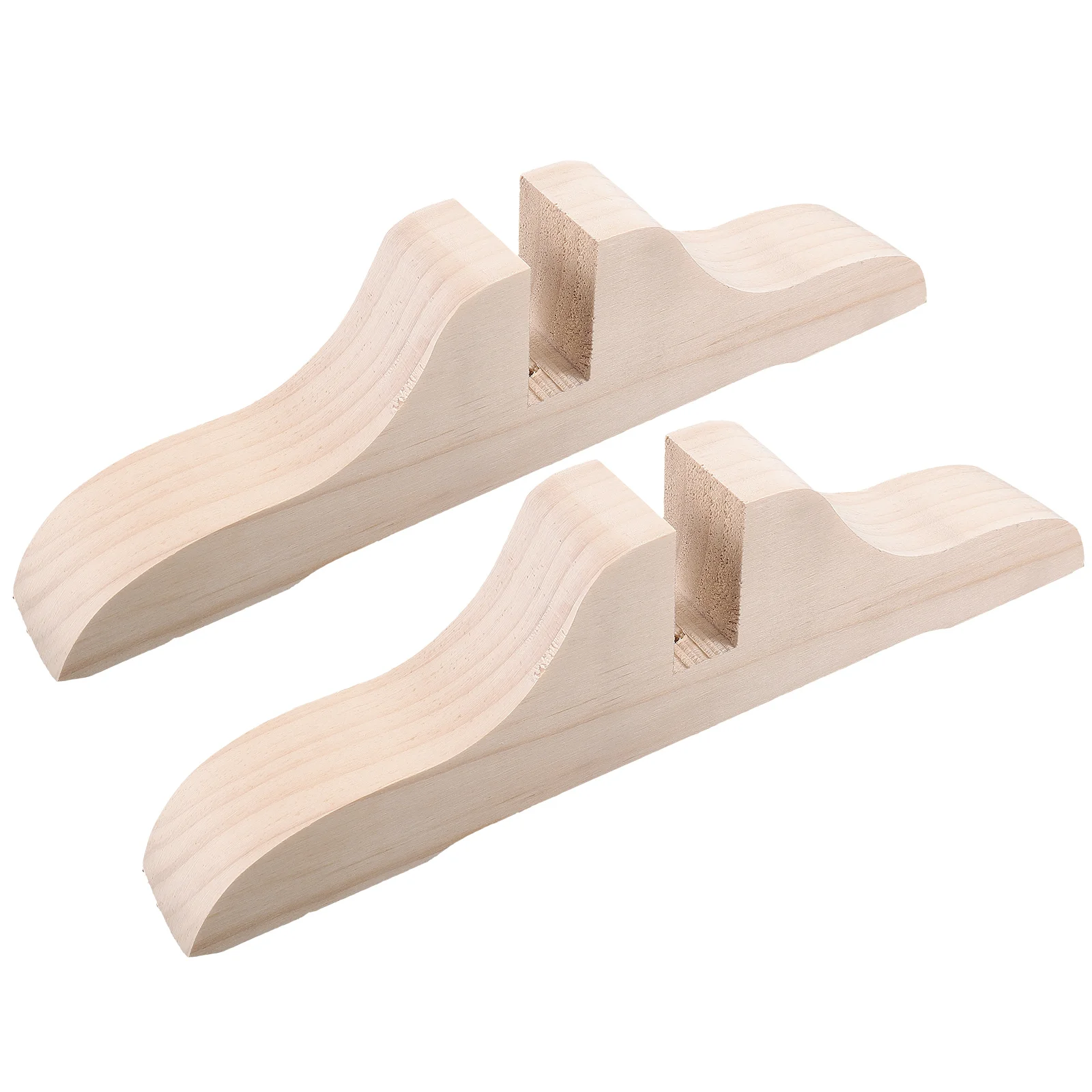 

2 Pcs Screen Divider Feet Room Supply Wooden Stand Folding Brackets Useful Privacy Holders Thickened Base Partition