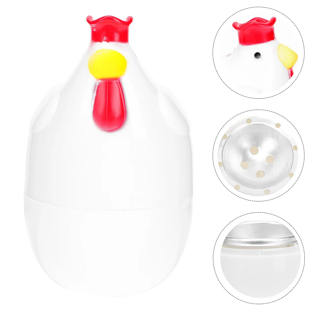 

Microwave Egg Poacher Plastic Chicken Designed Microwave Egg Steamer (White)