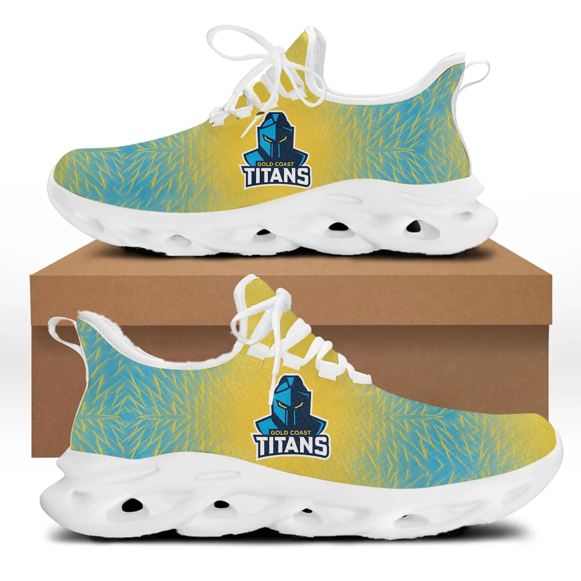 

Gold Coast Titans Australian Rugby Flats Sneakers Mens Womens Sports Running Shoes High Quality DIY Sneaker customization Shoe