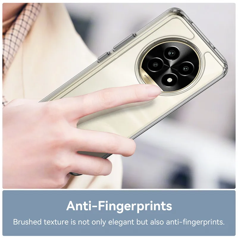 Чехол для Realme 13 Pro Plus роскошный прозрачный чехол из ПК + силиконовый