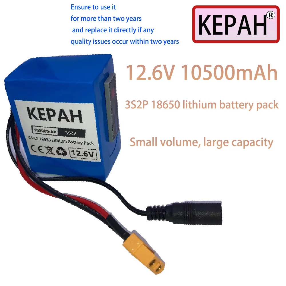 

Original 18650 3S2P 12V 4400mah Li-ion Battery Rechargeable DC 12.6V 4.4Ah CCTV, Camera, Monitor spare Battery pack