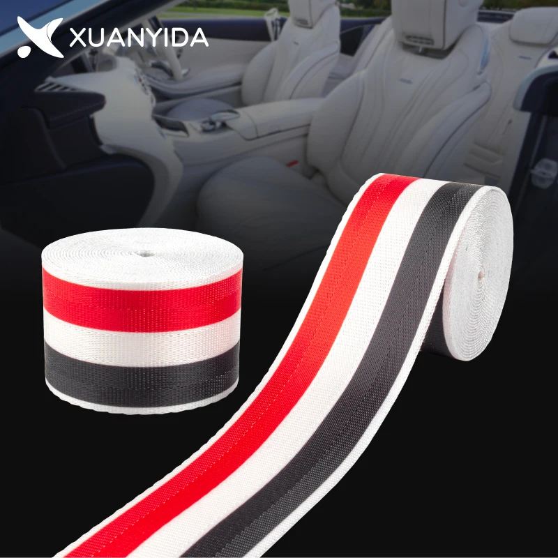 

New Car Seat Belt Webbing Strap Car Modified Safety Belt Car Accessories Thicken Car Seat Belt Harness Backpack Belt 3.6 Meter