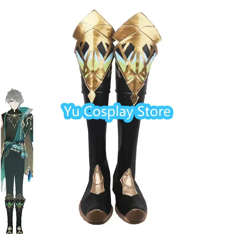 Alhaiтема обувь для косплея Genshin искусственная реквизит на Хэллоуин изготовленный