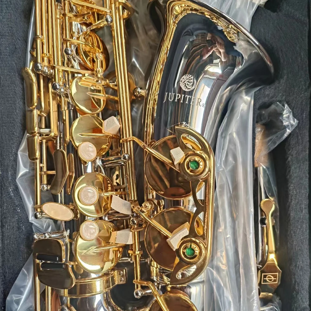 Высококачественный Eb серебряный золотой ключ 1100SG альт-саксофон E-flat Brass sax Alto Woodwind