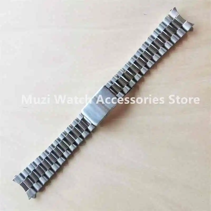 316L Stainless Steel 18mm 20mm Brushed Cruved End President Vintage Watch Band Strap Fits for  ROX SKX Watch