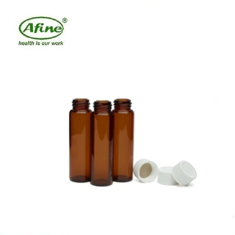 Комплект флаконов AFINE Agilent 5183-4322 12 мл янтарный флакон 19 x 65 закрытый верх 15-425