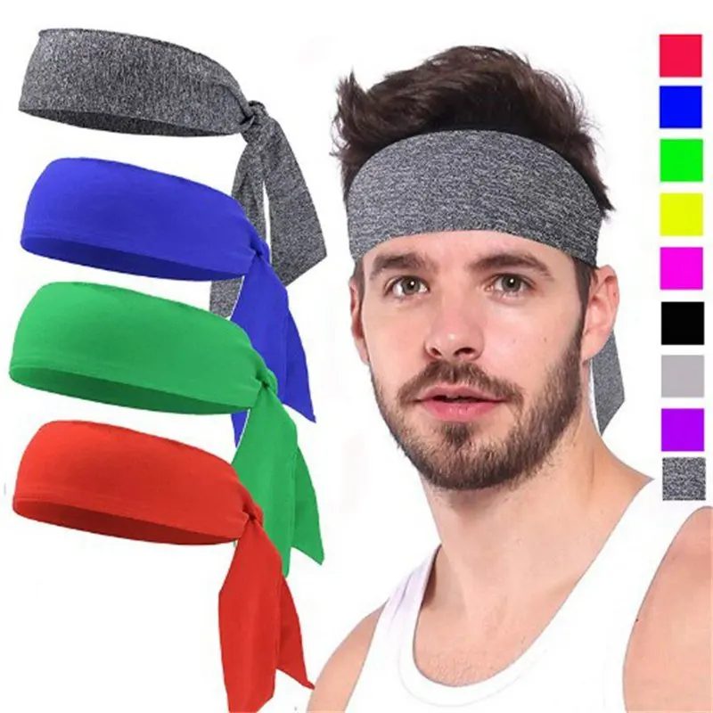 

Headband Tennis Fitness Sweatband Men Women Gym Stretch Hair Band Hair Wrap